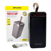 AWEI P101K 100000 mAh  потужний повербанк для смартфона та гаджетів з LED-екраном